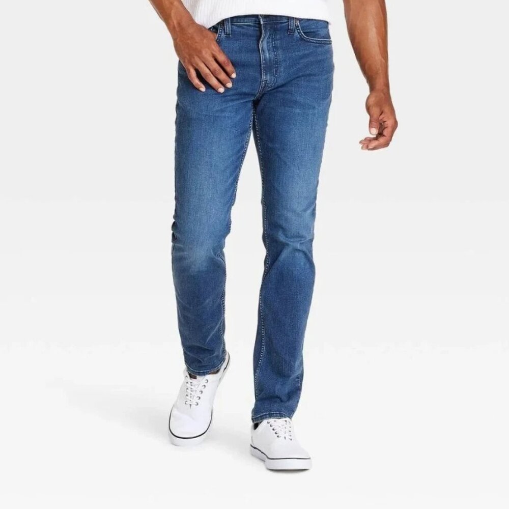 Goodfellow & Co Men's 32X30 Medium Wash Fly Button & Zipper Athletic Fit Jeans